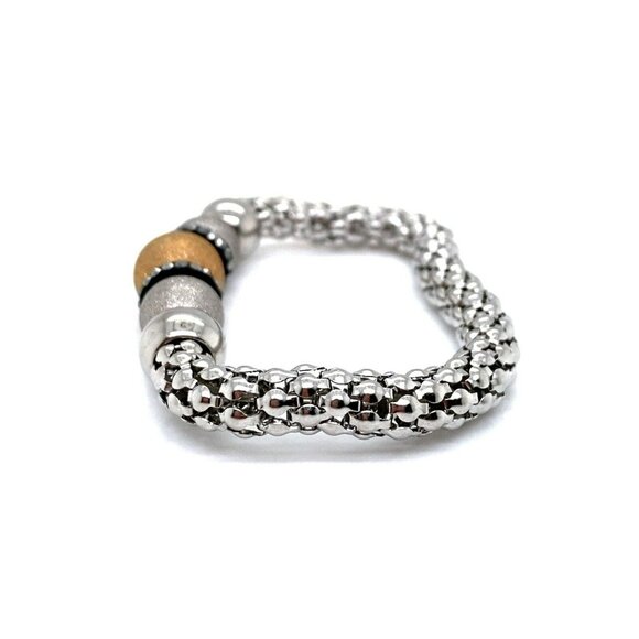 Stainless Steel Polished Marcasite Beaded Stretch Bracelet!‎ 94 - Picture 3 of 7